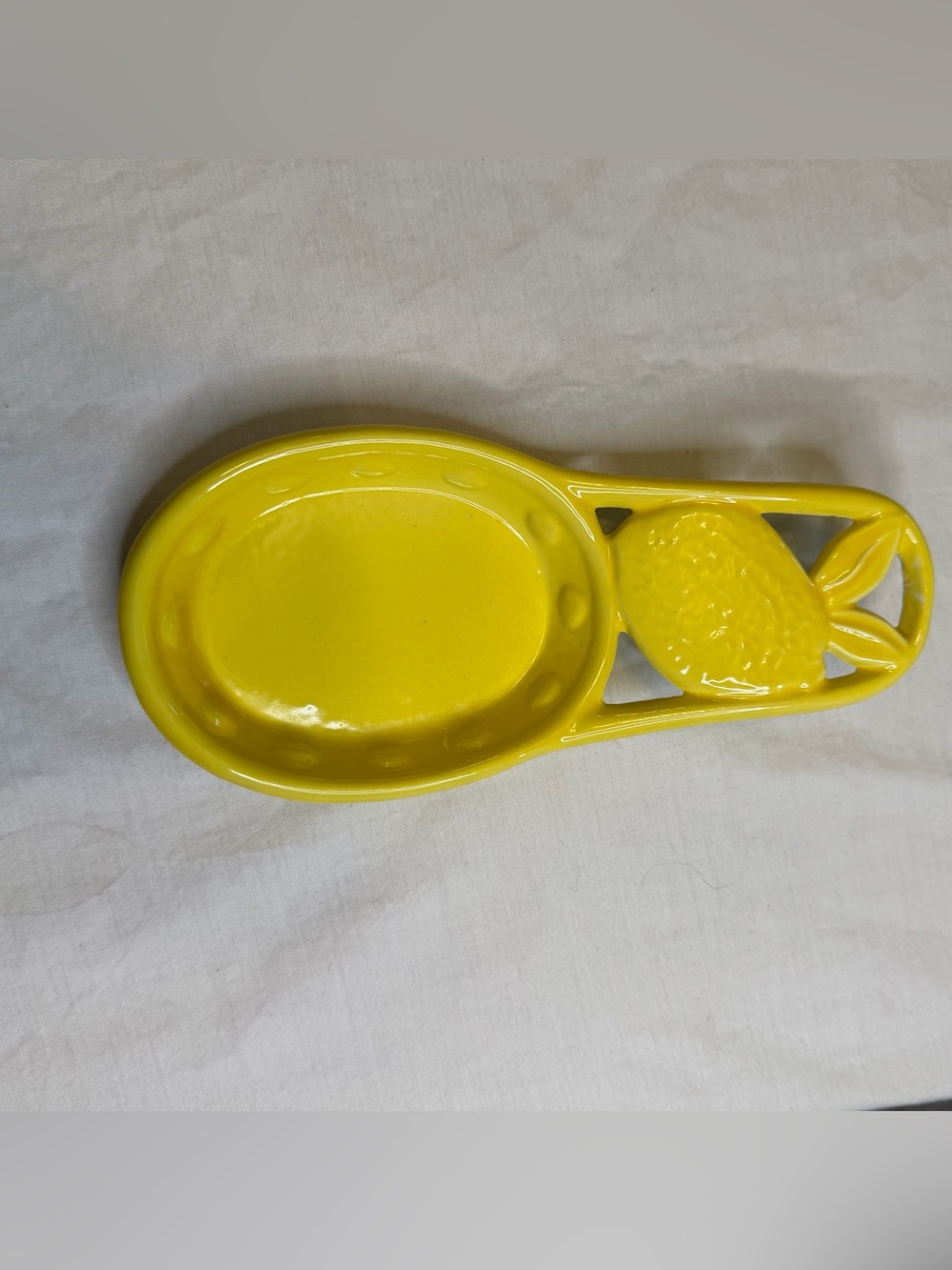 Yellow Cast Iron Lemon Spoon Rest 2012